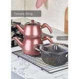 Nihale Paslanmaz Tencere Çaydanlık Altlığı Isıya Dayanıklı Siyah 47X24 Cm