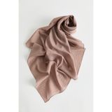 Nihan Keten Efektli Natural Lyocell Eşarp Gül Kurusu