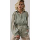 Nihanello Butik Mint Yeşili Şifon Gömlek - S