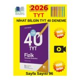 Nihat Bilgin 2026 Tyt Fizik 40 Deneme Video Çözümlü Yeni Ürün + Tablet Kalem