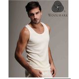 NIHOMALL20 Hasyün Erkek %100 Merinos Yün Atlet - XL - Açık - Krem Rengi