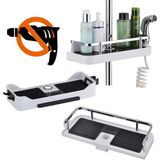 Nihome Banyo Duş Organizer Sabunluk Metalik Korumalı Modern Stil ve Kolay Temizlik Özellikli