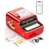 NIIMBOT B21 Etiket Makinesi Mürekkepsiz Bluetooth Etiket Yazıcısı, Küçük İşletmeler için 2 İnç Taşınabilir Termal Yazıcı, Adres, Logo, Giyim, Posta, Mumlar, Takı, Hediye için Etiket Yazıcısı, Kırmızı