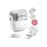 NiiMbot B31 Etiket Yazıcı, Gri, 20-75mm Genişlik, (1 Rulo 70X40mm Etiket Dahil), Bluetooth Kablosuz Taşınabilir, USB Şarjlı