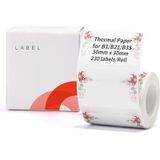 Niimbot T50x30mm Çiçek Desenli Termal Etiket B1,b21s,b3s