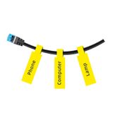 NIIMBOT Termal kablolu etiketler, 12,5 x 109 mm etiket yazıcısı, termal kağıt, D110 D11 D101 H1S etiket yazıcısı ile uyumlu, 65 etiket / rulo (sarı)