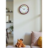 Nikaa Shop 36 cm Kırmızı Çocuk Odası Duvar Saati