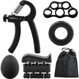 Nikaa Shop® 5 Parça El, Kol ve Parmak Egzersiz Spor Aletleri Seti Fitness Takımı