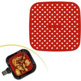 Nikaa Shop Buffer® Siyah Isıya Dayanıklı Yıkanılabilir Silikon Fırın ve Airfryer Kare Model Pişirme Matı 21,5 cm