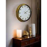 Nikaa Shop Gold & White Lüks Tasarım 40 cm Gold Metal Duvar Saati