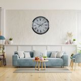 Nikaa Shop Krom Imperium 52 cm Metal Dünya Haritası Duvar Saati