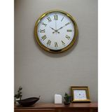 Nikaa Shop Royal White Gold 40 cm Metal Duvar Saati