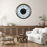Nikaa Shop Vintage Roma Rakamlı 60 cm Çarklı Duvar Saati