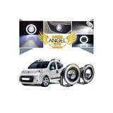 Nikadu Fiat Fiorino Uyumlu, Universal Mercekli Led Angel Sis Farı, 76Mm Beyaz Renk