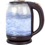 Nikadu LED Işıklı Cam Kettle Renk Değiştiren Su Isıtıcı - Siyah