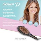 Nikadu Superstar Saç Düzleştirici Fırça Siyah AR5036 8693184955826