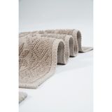 Nikar Home Yıldız 2'li Banyo Pamuk Paspas Seti, Kaymaz Taban, Şık ve Dayanıklı 60X100 / 60X50 Ölçülerinde - Bej - 60 X 100