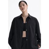 Nike 24.7 Perfectstretch Womens Dri Fit Oversized Long-Sleeve Top Kadın Overisze Esnek Gömlek Siyah