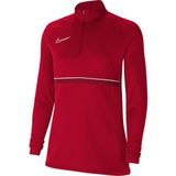 Nike Academy Dri Fit Half Zip Kadın Kırmızı Dik Yaka Sweatshirt - XL