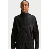 Nike Aeroswift Aerogami Storm-Fit Womens Running Jacket Çanta Olabilen Su Itici Reflektörlü Kadın Koşu Yağmurluk Ceket Siyah
