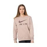Nike Air Fleece Sportswear Essent Womens Crew Kadın Şardonlu Kahverengi Sweatshirt