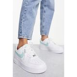 Nike Air Force 1 07 AF1 Leather White Green Unisex Snaker Hakiki Deri Spor Ayakkabı Beyaz Yeşil