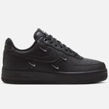 Nike Air Force 1 '07 LX ''Metallic Swooshes'' Leather Sneaker Hakiki Deri Kadın Günlük Spor Ayakkabı Siyah