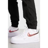 Nike Air Force 1 '07 Trainers Beyaz With Metallic Swoosh Leather Sneaker Erkek Günlük Spor Ayakkabı Beyaz