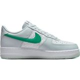 Nike Air Force 1 '07 Unisex Leather Hakiki Deri Sneaker Erkek Ayakkabı Beyaz Yeşil Swoosh