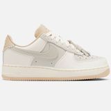 Nike Air Force 1 AF1 1,07 Tassel Detail Leather Womens Sneaker Hakiki Deri Günlük Spor Ayakkabı Krem