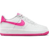 Nike Air Force 1 Af1 Gs Leather Unisex Sneaker Hakiki Deri Günlük Spor Ayakkabı Beyaz Pembe - Beyaz - Açık Pembe