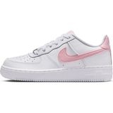 Nike Air Force 1 Af1 Gs Leather Unisex Sneaker Swoosh Hakiki Deri Günlük Spor Ayakkabı Beyaz Pembe - Beyaz - Açık Pembe