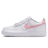 Nike Air Force 1 AF1 GS Leather Unisex Sneaker Swoosh Hakiki Deri Günlük Spor Ayakkabı Beyaz Pembe
