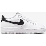 Nike Air Force 1 Af1 Gs Leather Unisex Sneaker Swoosh Hakiki Deri Günlük Spor Ayakkabı Beyaz Siyah - Beyaz-Siyah-Beyaz
