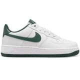 Nike Air Force 1 AF1 GS Leather Unisex Sneaker Yeşil Swoosh Hakiki Deri Günlük Spor Ayakkabı Beyaz Yeşil