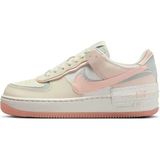 Nike Air Force 1 Af1 Shadow Leather Unisex Sneaker Hakiki Deri Reflektörlü Günlük Spor Ayakkabı Krem