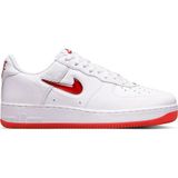 Nike Air Force 1 Low Retro Leather Sneaker Hakiki Deri Günlük Beyaz Kırmızı Erkek Spor Ayakkabı