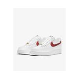 Nike Air Force 1 Low Team Red Erkek Sneaker Ayakkabı, Beyaz, 47 Beden