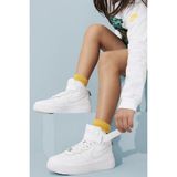 Nike Air Force 1 Mid Leather Sneaker Deri Günlük Spor Ayakkabı Beyaz