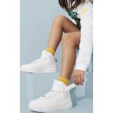 Nike Air Force 1 Mid Leather Sneaker Unisex Hakiki Deri Günlük Spor Ayakkabı Beyaz