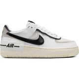 Nike Air Force 1 Shadow Sneaker Unisex Hakiki Deri Günlük Spor Ayakkabı Beyaz Siyah - Beyaz - Siyah