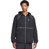 Nike Air Full-Zip Hooded Woven Loose Fit Jacket Erkek Kapüşonlu Reflektörlü Bol Keism Spor Ceket Siyah