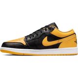 Nike Air Jordan 1 Low Leather Sneaker Hakiki Deri Siyah Sarı Erkek Spor Ayakkabı