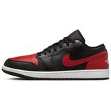 Nike Air Jordan 1 Low Leather Sneaker Hakiki Deri Unisex Günlük Spor Ayakkabı Siyah-Kırmızı