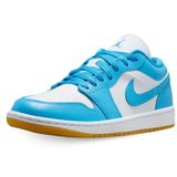 Nike Air Jordan 1 Low Leather Sneaker Unisex Hakiki Deri Günlük Spor Ayakkabı Beyaz Mavi