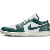 Nike Air Jordan 1 Low Se Gs Leather Sneaker Hakiki Deri Günlük Spor Ayakkabı Beyaz Yeşil - Beyaz-Yeşil