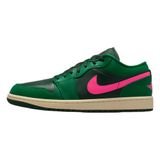 Nike Air Jordan 1 Low 'Watermelon'Leather Womens Sneaker Hakiki Deri Kadın Günlük Spor Ayakkabı Yeşil Pembe