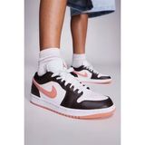 Nike Air Jordan 1 Low White Baroque Brown Kadın Spor Ayakkabı - Beyaz