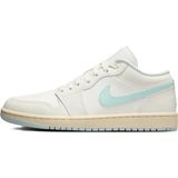 Nike Air Jordan 1 Low Womens Leather Sneaker Hakiki Deri Kadın Günlük Spor Ayakkabı Beyaz-Yeşil - Beyaz - Fıstık Yeşili