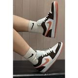 Nike Air Jordan 1 Low Womens Sneaker Hakiki Deri Kadın Günlük Spor Ayakkabı Beyaz Pembe - Beyaz - Açık Pembe